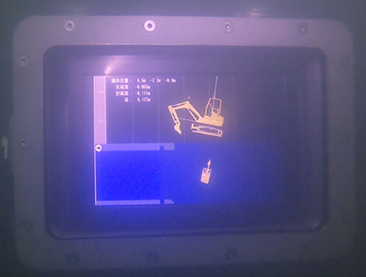 水中バックホウの無人化工事